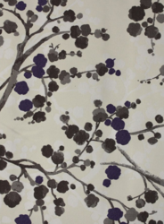Tissu Blinac - Nara - rf: 1355.04 Violet fond blanc
