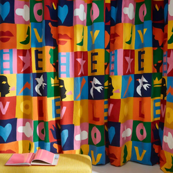 Tissu Pierre Frey - Game of Love - rf: F4028.001 Multicolore