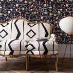 Tissu Pierre Frey - Rocky Boy - rf: F3246.001 Black &amp; White