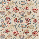Tissu William Morris - Theodosia Embroidery - rf: 236822 Wine/Indigo