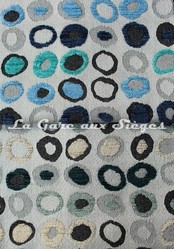 Tissu Casal - Omega - Coloris: 1015 Ciel/Marine & 7216 Ivoire/Bleu ptrole