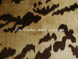 Tissu Nobilis - Velours Tiger - rf: 10496.10 Cigare ( dtail )