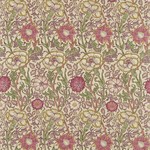 Tissu William Morris - Pink &amp; Rose - rf: 222529 Manilla/Wine