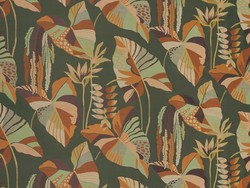 Tissu Jim Thompson - Feuilles d'Arum - rf: J3963.001 Deep Forest