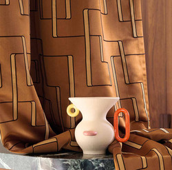 Tissu Casamance - Lusio - rf: 4574.0424 Terre de Sienne