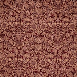 Tissu Morris & Co - Sunflower Velvet - rf: 236928 Kermes/Birch