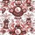 Tissu Pierre Frey - Fontaine et Animaux Barbouillage - rf: F3379.004 Rouge d'Orient