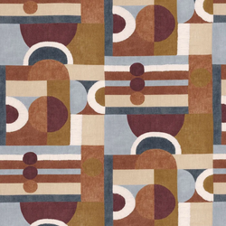 Tissu Casamance - Paro - rf: 1095.0355 Pourpre/Ocre