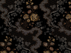 Tissu Leli�vre - M�lodie - r�f: 4285.01 Noir ( d�tail )