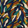 Tissu Casamance - Dfil - rf: 3154.0333 Moutarde/Emeraude/Bleu lectrique