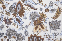 Tissu Quenin - Eglantine - rf: 4266.01 Naturel ( dtail )