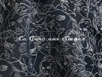 Tissu Jean Paul Gaultier - Regard - rf: 3471.01 Noir