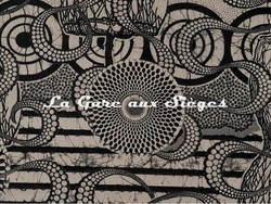 Tissu Jean Paul Gaultier - Mtisse - rf: 3456.05 Taupe ( dtail )