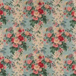 Tissu Le Manach - Mortefontaine - rf: L4238.001 Bleu Vert