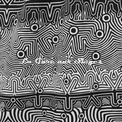 Tissu Jean Paul Gaultier - Labyrinthe - rf: 3454.01 Noir ( dtail )