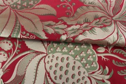 Tissu Tassinari & Chtel - Les Ananas - rf: 1508.02 Cramoisi ( dtail )