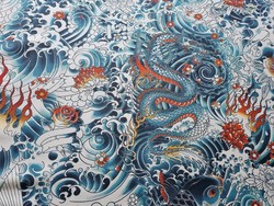 Tissu Jean Paul Gaultier - Rock - rf: 3438.01 Bengale ( dtail )