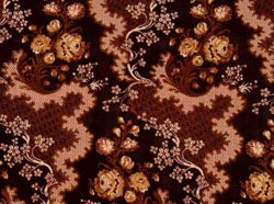 Tissu Leli�vre - M�lodie - r�f: 4285.04 Grenat ( d�tail )