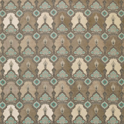 Tissu Osborne & Little - Haveli - rf: F6947.01 Linen/Ivory/Pale jade