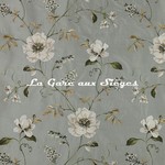 Tissu Colefax &amp; Fowler - Evesham Silk - rf: F3708.01 Old blue