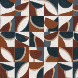 Tissu Casamance - Impatient - rf: 1153.0118 Bleu nordique/Acajou