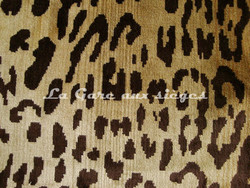 Tissu Nobilis - Velours Lopard - rf: 10497.10 Cigare