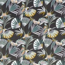 Tissu Camengo - rf: Quetzal Velvet - rf: 4208.0356 Parme