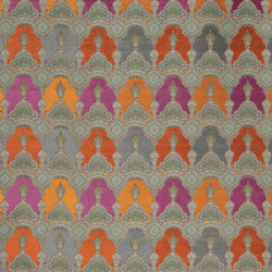 Tissu Osborne & Little - Haveli - rf: F6947.04 Paprika/Saffran/Fuschia