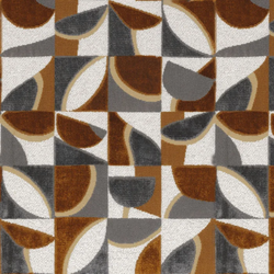 Tissu Casamance - Impatient - rf: 1153.0224 Ambre/Acier